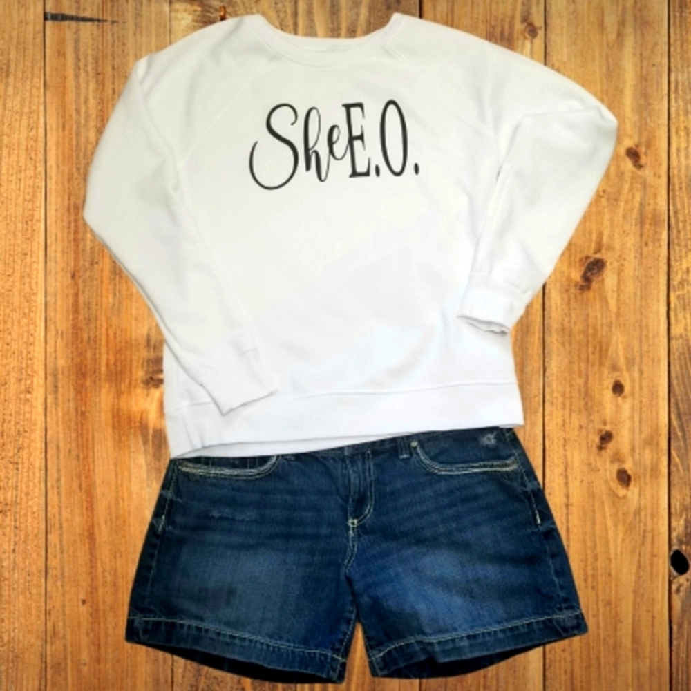 White SheE.O. Sweatshirt